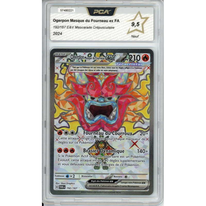 Carte Pokémon Ogerpon Masque Du Fourneau Ex 192/167 - Ultra Rare - Écarlate/Violet